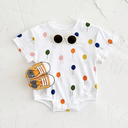 Minimalist Baby Dot Balloon Printed Jumpsuit