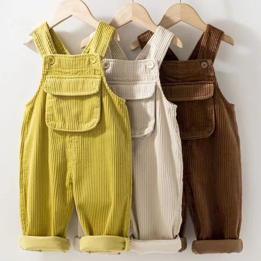 Unisex Spring and Autumn Loose Casual Corduroy Pants