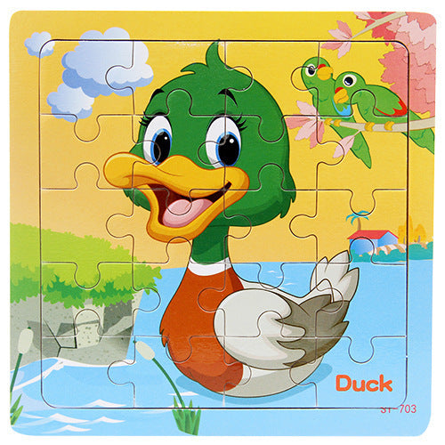 Wooden Animal Puzzle for Kids – Poultry-Themed Fun