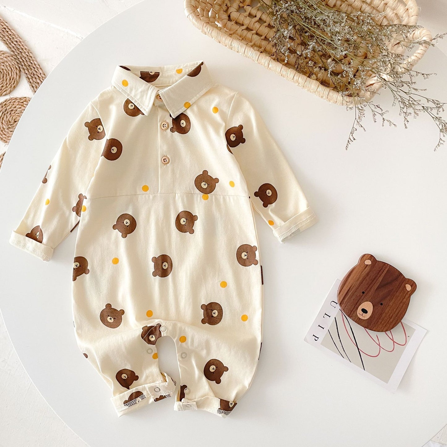 Baby Onesie with Adorable Cartoon Prints