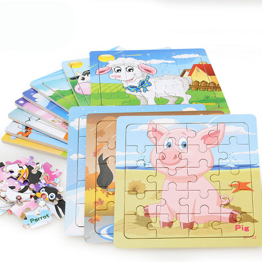 Wooden Animal Puzzle for Kids – Poultry-Themed Fun