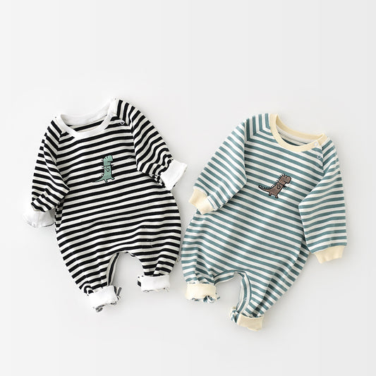 Cozy Long-Sleeve Jumpsuit for Babies – Dino Design