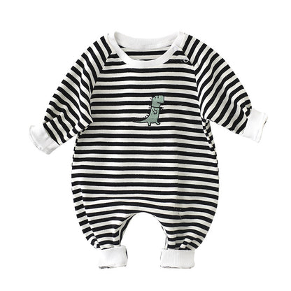 Cozy Long-Sleeve Jumpsuit for Babies – Dino Design