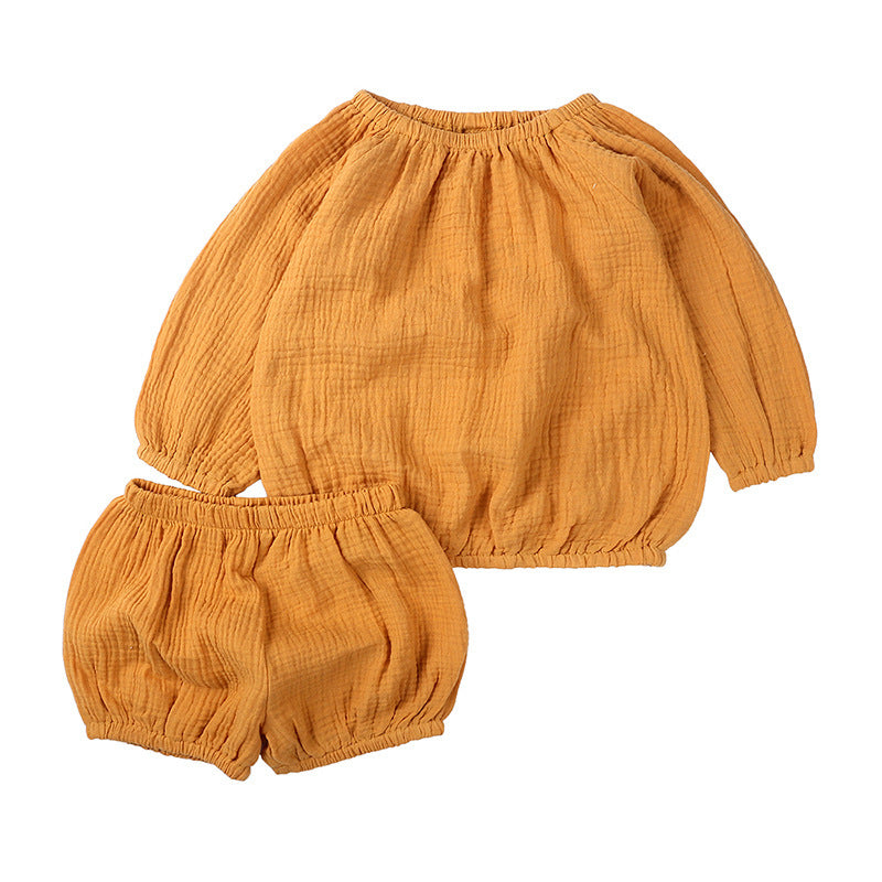 Soft & Stylish Long-Sleeved Baby Home Wear