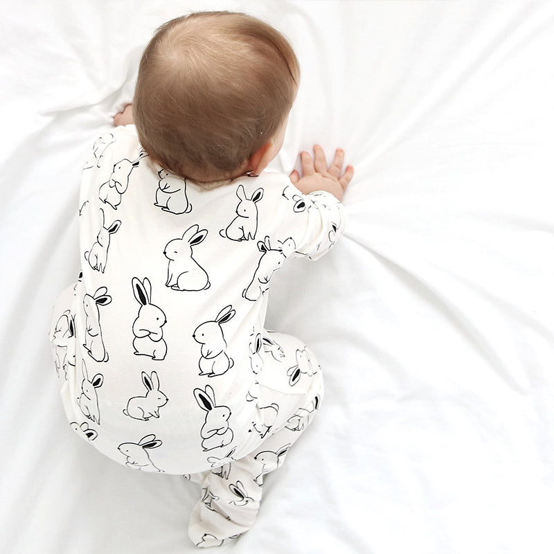 Pure Cotton Baby Jumpsuit with Footed Design