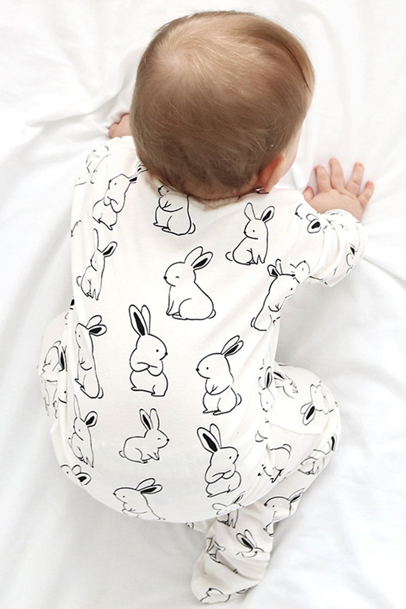 Pure Cotton Baby Jumpsuit with Footed Design