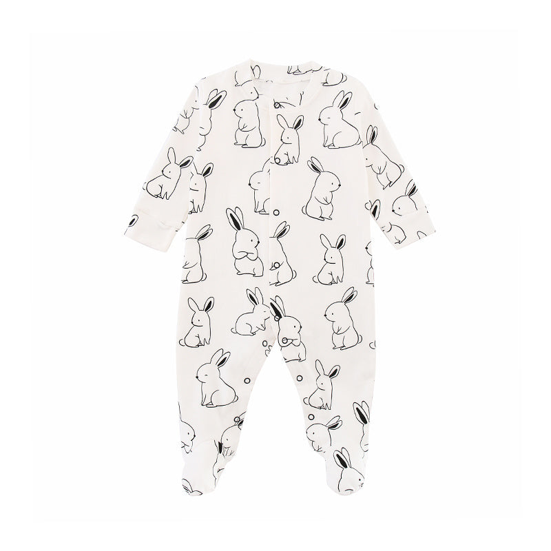 Pure Cotton Baby Jumpsuit with Footed Design
