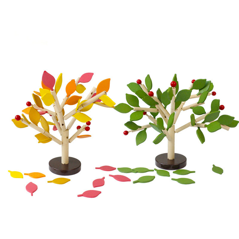 Building Block Leaf Tree DIY Handmade 3D Intelligence Toys