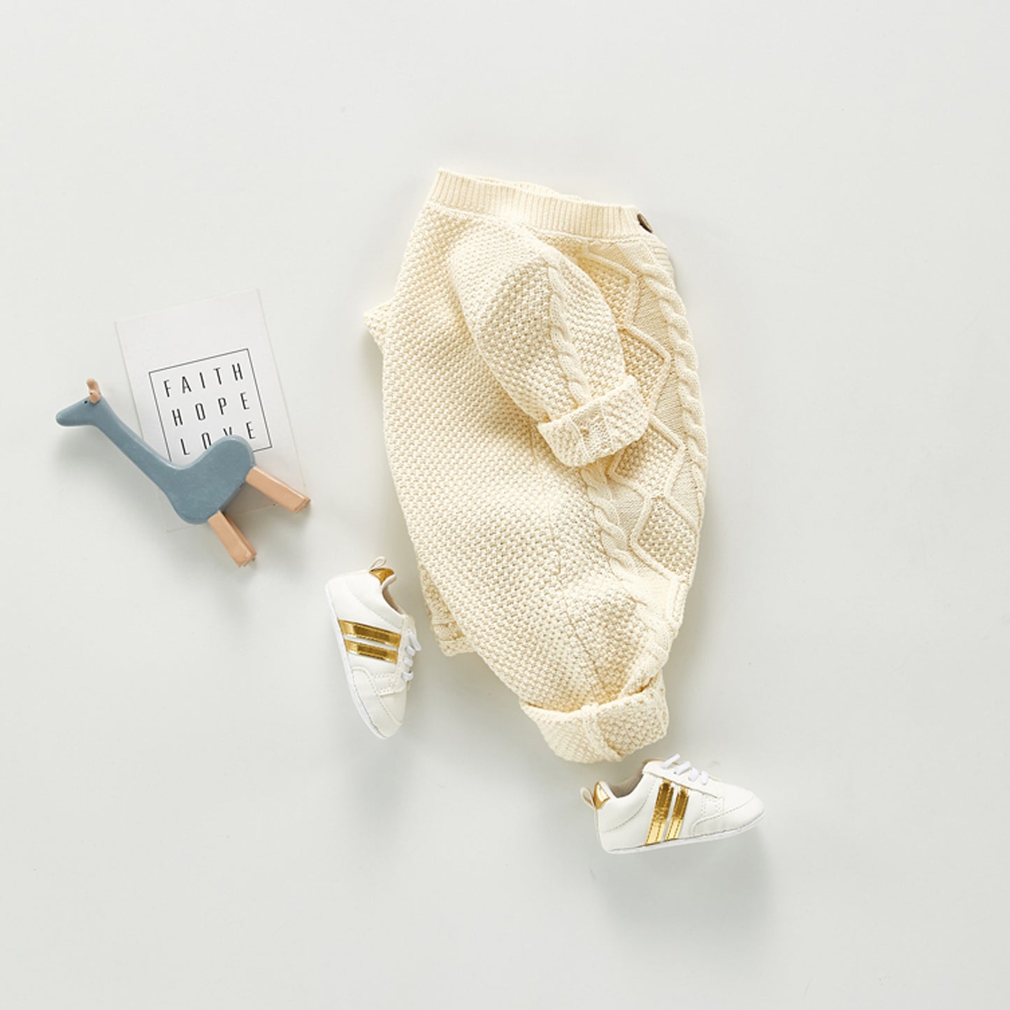 Cozy Cotton and Wool Baby Bodysuit