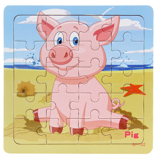 Wooden Animal Puzzle for Kids – Poultry-Themed Fun