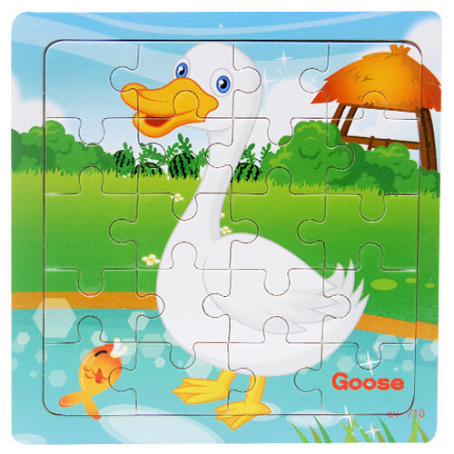 Wooden Animal Puzzle for Kids – Poultry-Themed Fun