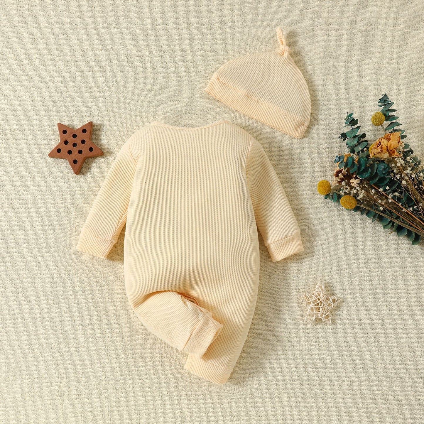 Cozy Autumn Baby Romper – One-Piece Outfit