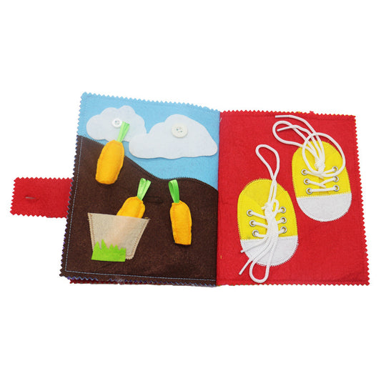 Kindergarten picture book children's handmade diy bag Montessori baby cloth book tear not bad early teach children cloth book