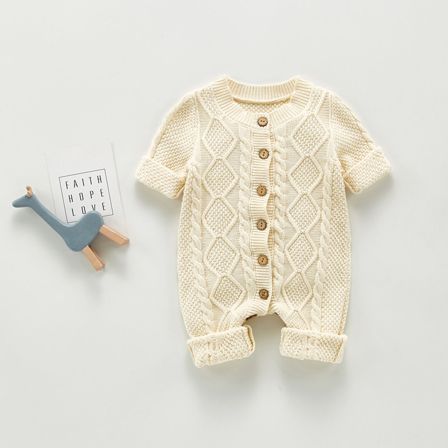 Cozy Cotton and Wool Baby Bodysuit