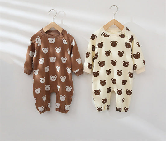 Comfortable and stylish cartoon print onesie for babies