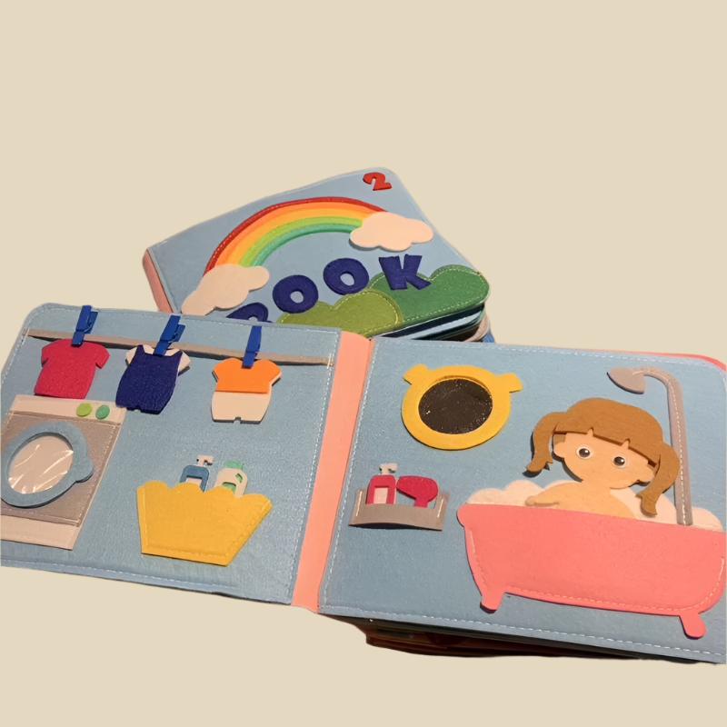 Interactive Montessori-Inspired Baby Cloth Book