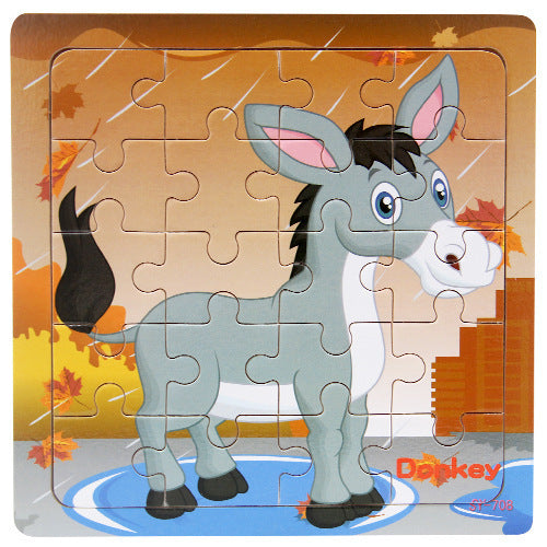 Wooden Animal Puzzle for Kids – Poultry-Themed Fun