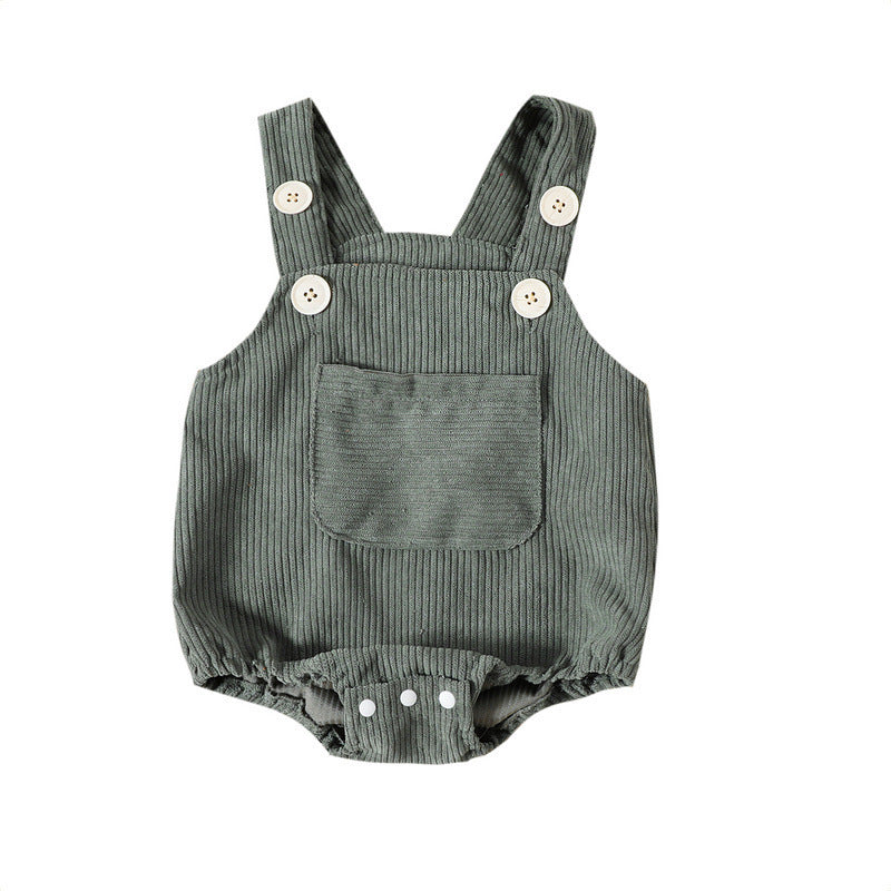 Chic Baby Girl Sling Romper - Solid Color Sleeveless Leotard