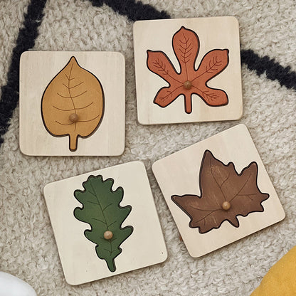 Montessori-Inspired Leaf Puzzle for Early Learning