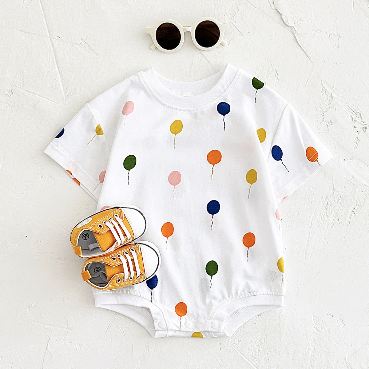 Minimalist Baby Dot Balloon Printed Jumpsuit