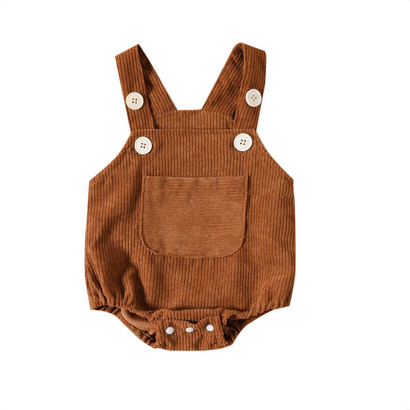 Chic Baby Girl Sling Romper - Solid Color Sleeveless Leotard