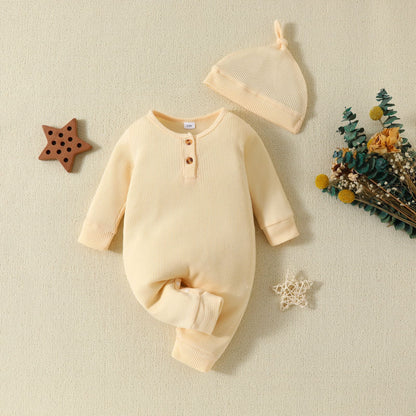 Cozy Autumn Baby Romper – One-Piece Outfit