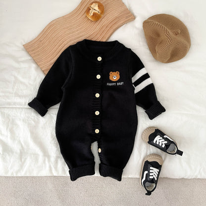 Baby Bear Knit Jumpsuit - Spring and Autumn Collection