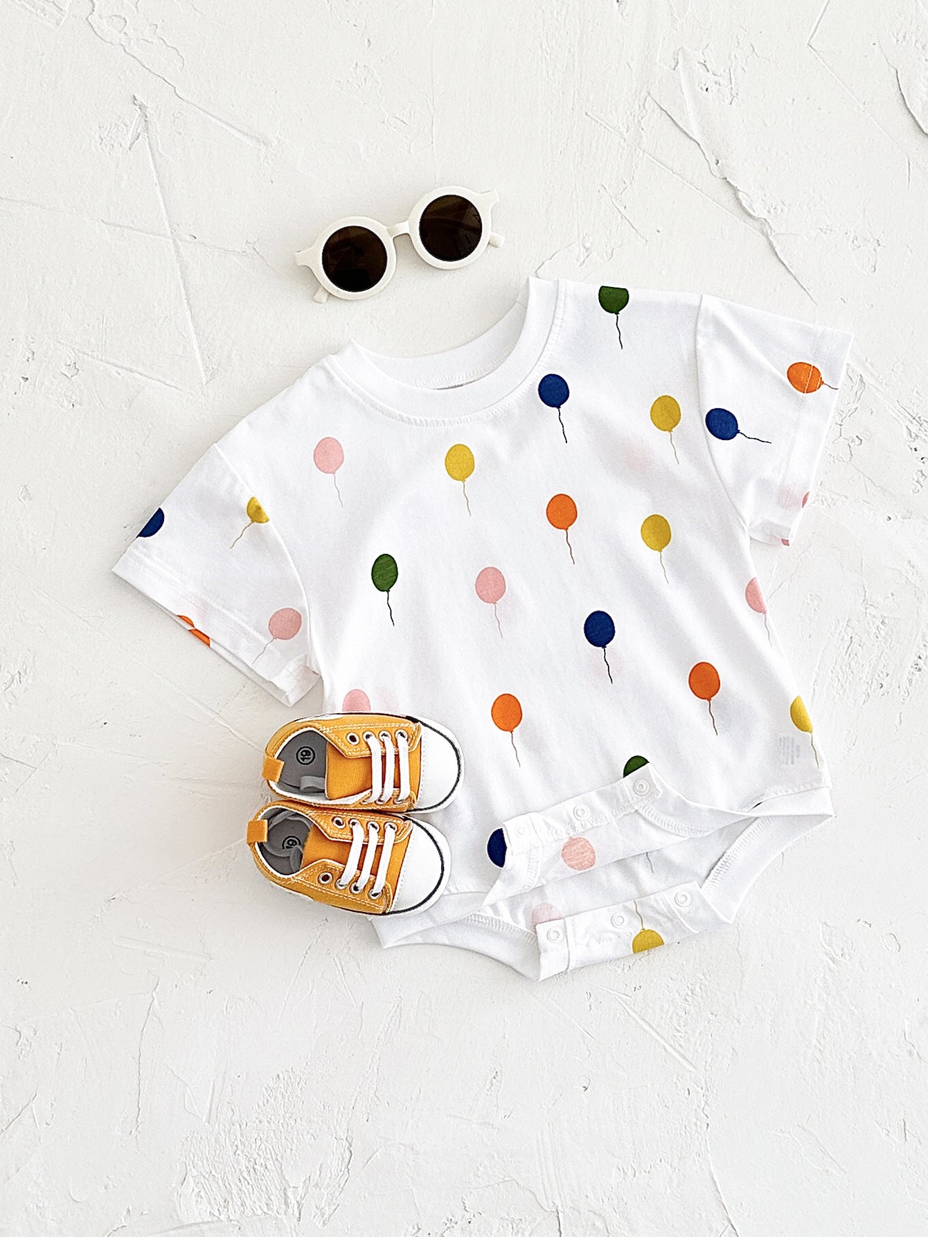 Minimalist Baby Dot Balloon Printed Jumpsuit