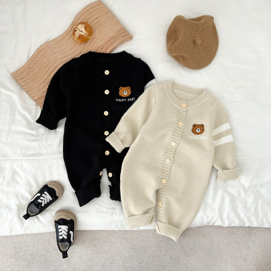 Baby Bear Knit Jumpsuit - Spring and Autumn Collection