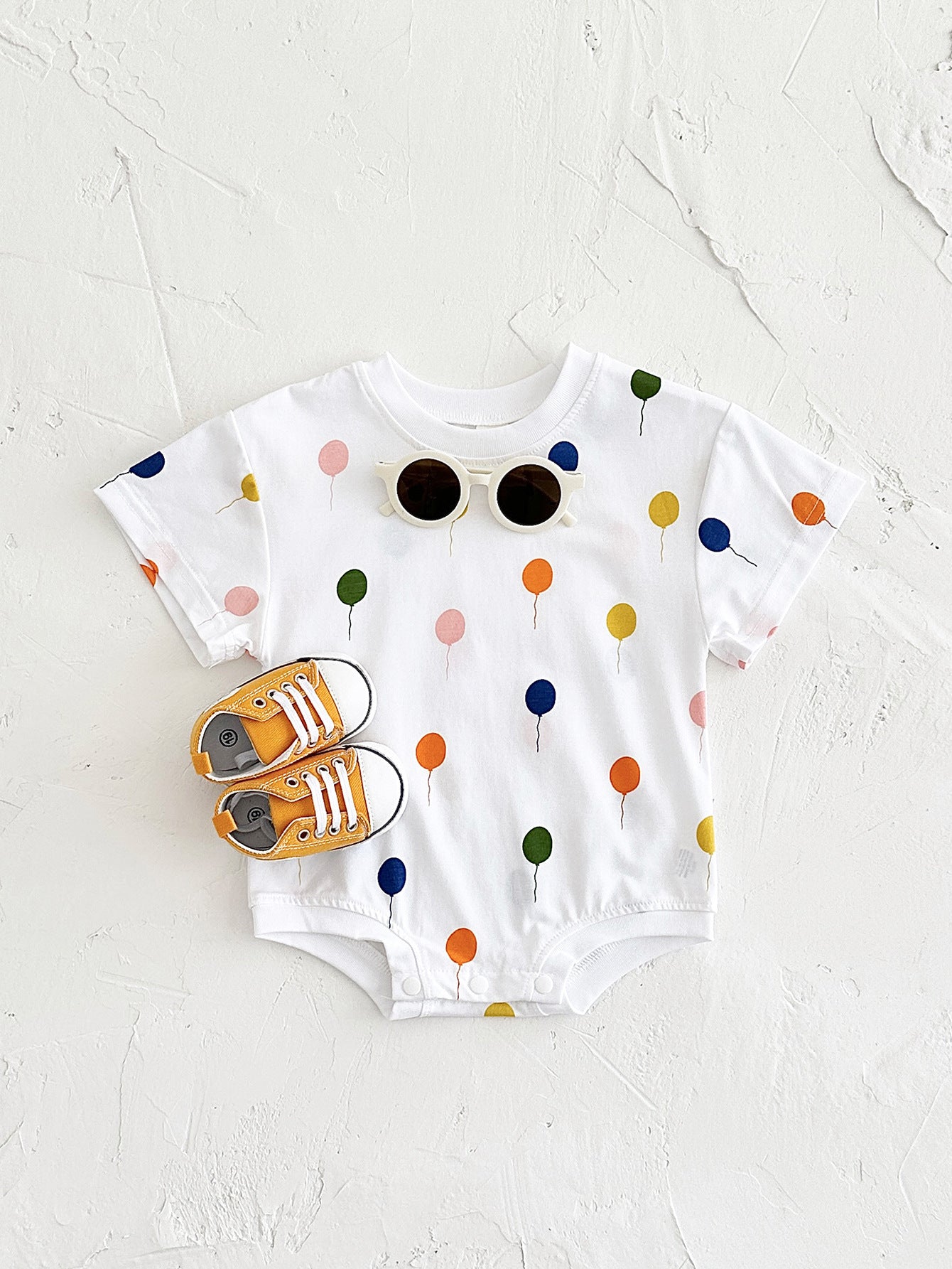 Minimalist Baby Dot Balloon Printed Jumpsuit