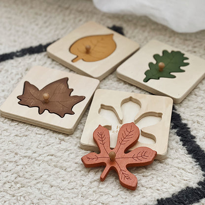 Montessori-Inspired Leaf Puzzle for Early Learning