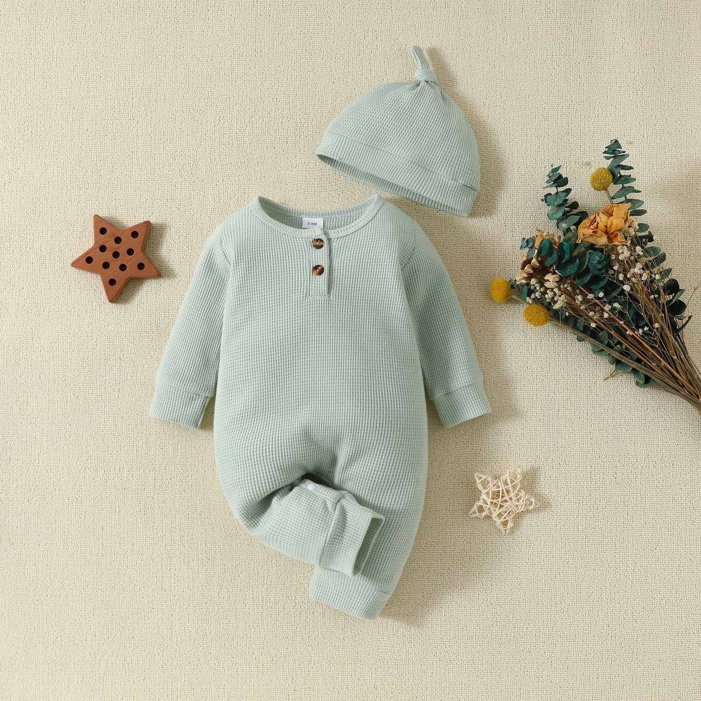 Cozy Autumn Baby Romper – One-Piece Outfit