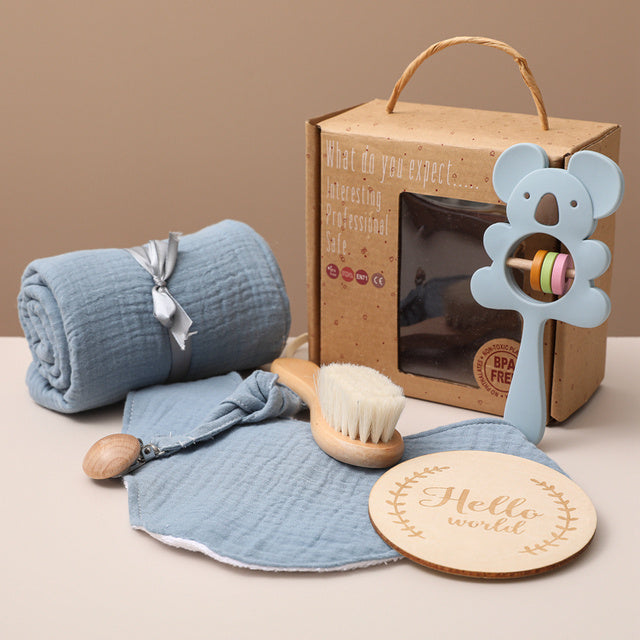 Kid's Bath Toy Set with Baby Milestone Wrap